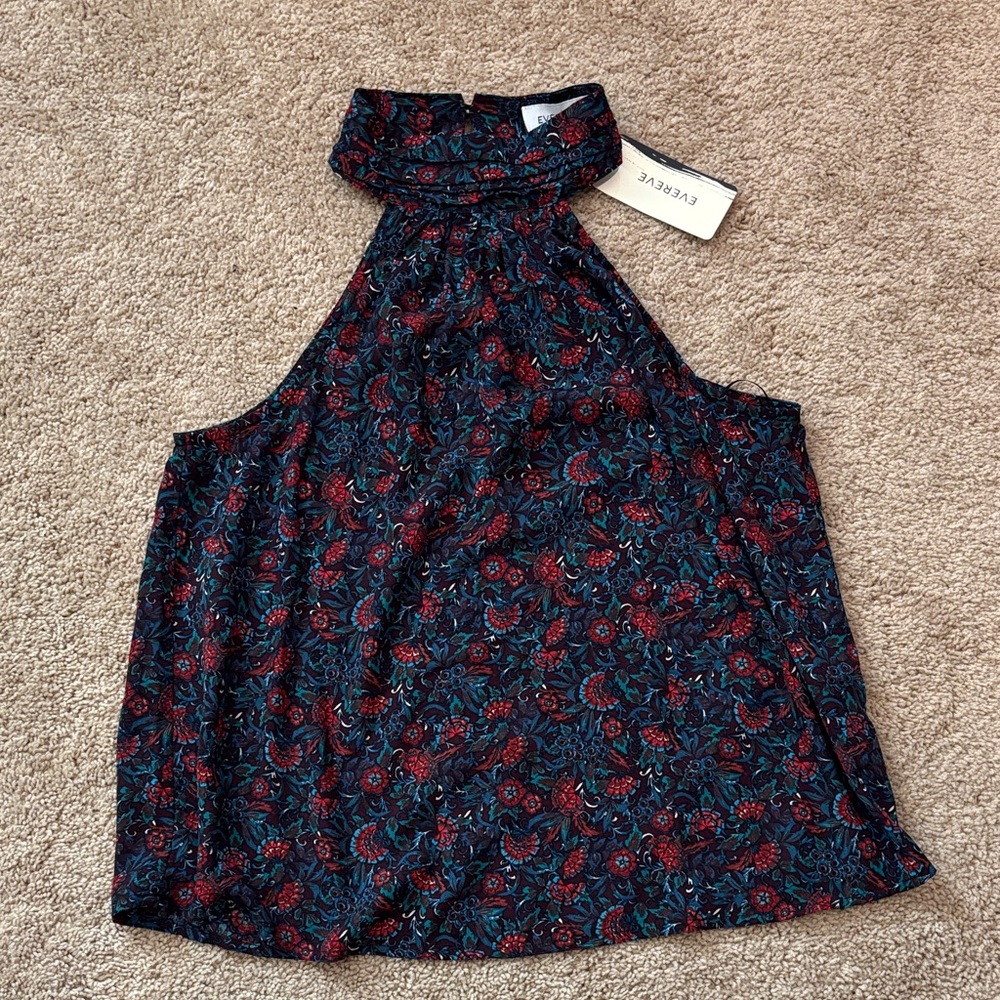 New NWT Evereve Margo Halter Top Size S